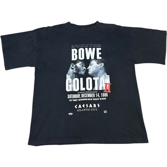 Bowe VS Golota II 90’s Vintage Atlantic City Boxing T-shirt - Picture 1 of 3